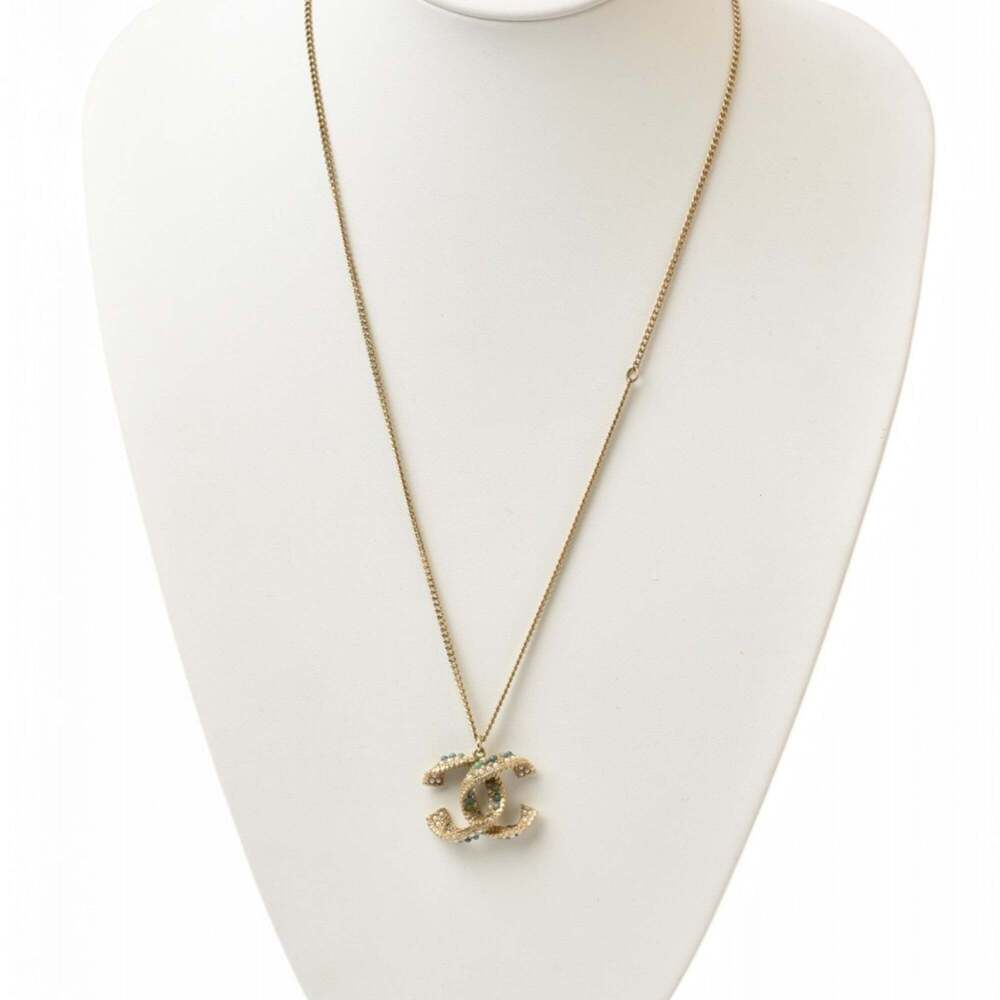 CHANEL Authentic Gold Logo Necklace - Picture 5 of 8